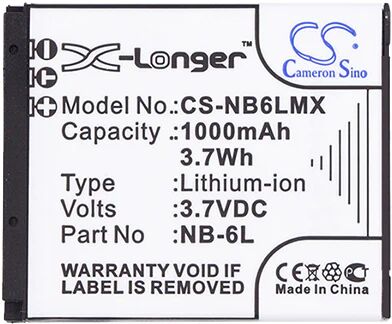 Cameron Sino Nb6Lmx Battery Replacement For Canon Camera