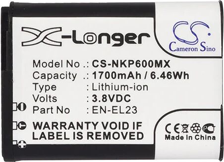 Cameron Sino Nkp600Mx Battery Replacement For Nikon Camera