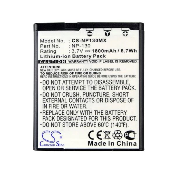 Cameron Sino Np130Mx Battery Replacement For Casio Camera