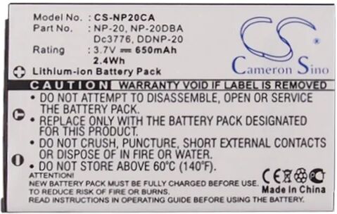 Cameron Sino Np20Ca Battery Replacement For Casio Camera