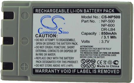 Cameron Sino Np500 Battery Replacement For Konica Camera