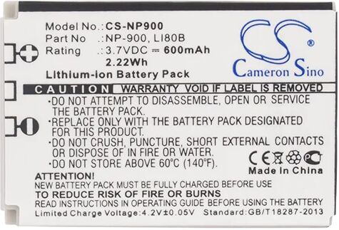 Cameron Sino Np900 Battery Replacement For Polaroid Camera