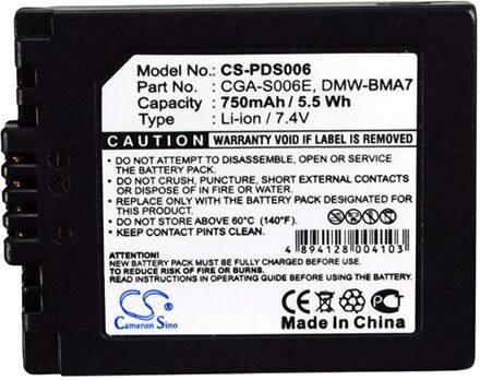 Cameron Sino Pds006 Battery Replacement For Panasonic Camera