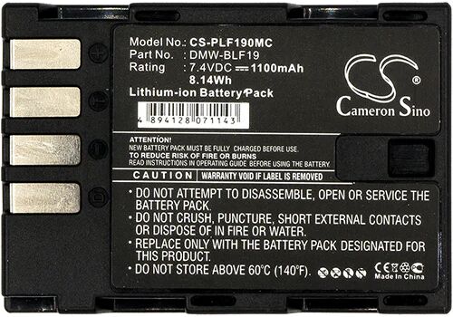 Cameron Sino Plf190Mc Battery Replacement For Panasonic Camera