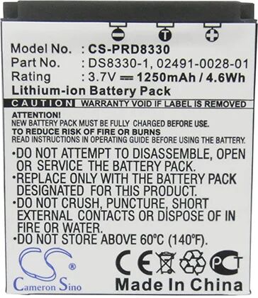 Cameron Sino Prd8330 Battery Replacement For Premier Camera