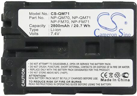 Cameron Sino Qm71 Battery Replacement For Sony Camera