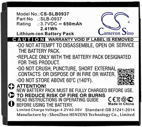 Cameron Sino Slb0937 Battery Replacement For Samsung Camera