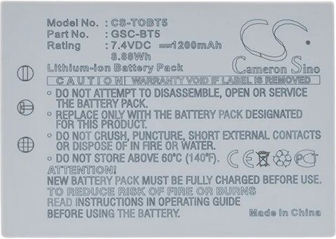 Cameron Sino Tobt5 Battery Replacement For Toshiba Camera