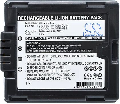 Cameron Sino Vbd140 Battery Replacement For Panasonic Camera