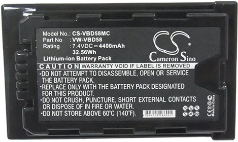 Cameron Sino Vbd58Mc Battery Replacement For Panasonic Camera