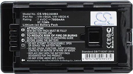 Cameron Sino Vbg360Mx Battery Replacement For Panasonic Camera