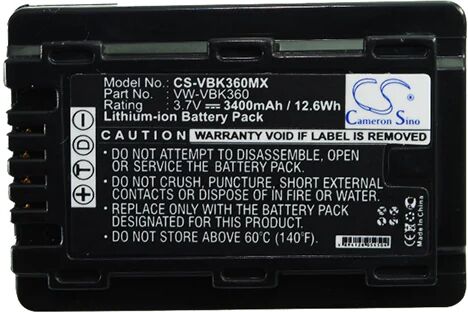 Cameron Sino Vbk360Mx Battery Replacement For Panasonic Camera