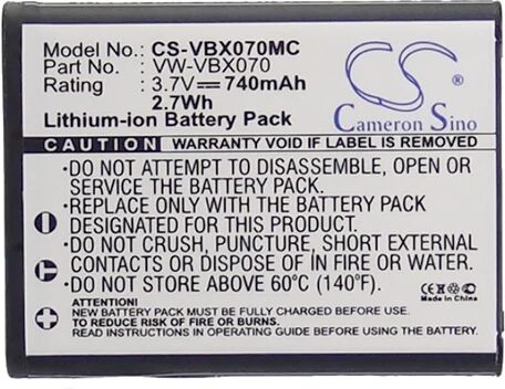 Cameron Sino Vbx070Mc Battery Replacement For Panasonic Camera