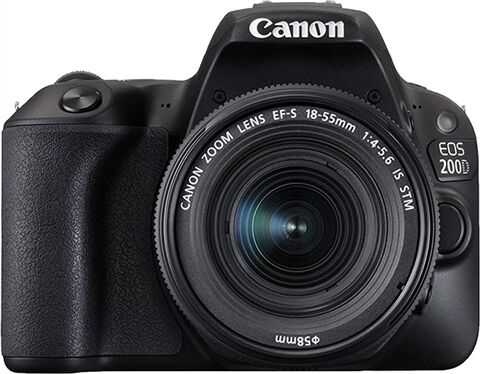 Refurbished: Canon EOS 200D Black + 18-55mm III, B