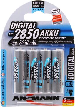 Ansmann Digital AA HR6 2850mAh Rechargeable Batteries   4 Pack