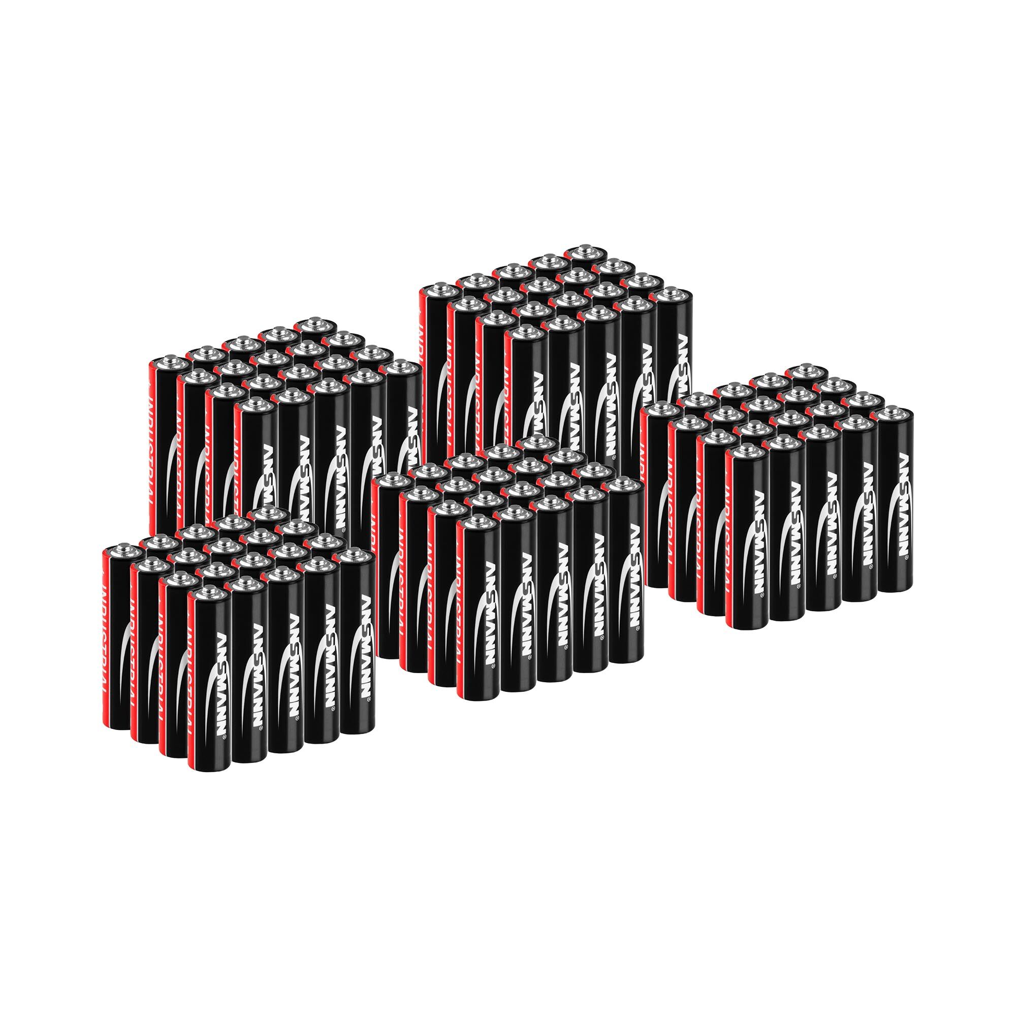 Ansmann Value Pack of 100 x Micro AAA LR03 - Ansmann INDUSTRIAL Alkaline Batteries - 1.5 V 1501-0004-SET2