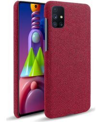 Geen Samsung Galaxy M51 Stof Hard Back Cover Rood