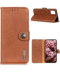 Geen LG K42 Hoesje Retro Wallet Book Case Bruin