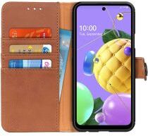 Geen LG K52 Hoesje Retro Wallet Book Case Bruin