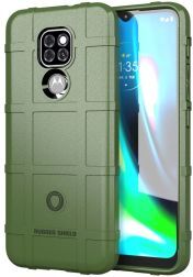 Geen Motorola Moto G9 Play / E7 Plus Hoesje Shock Proof Rugged Shield Groen