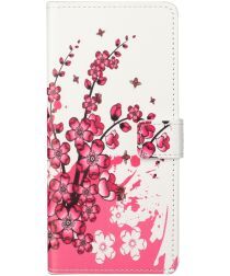 Geen Nokia 3.4 Hoesje Portemonnee Book Case met Blossom Print