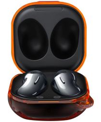 Geen Samsung Galaxy Buds Live/Buds 2/Pro Hoesje Hard Plastic Case Oranje