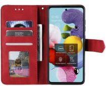 Geen Samsung Galaxy S20 FE Hoesje Retro Book Case Portemonnee Rood