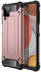 Geen Samsung Galaxy A12 Hoesje Hybride Shock Proof Back Cover Rose