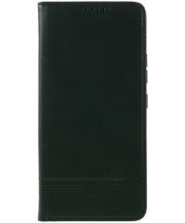Geen AZNS Samsung Galaxy A42 Portemonnee Stand Hoesje Groen