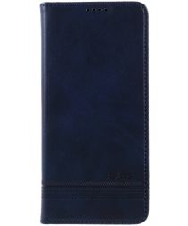 Geen AZNS Samsung Galaxy A42 Portemonnee Stand Hoesje Blauw