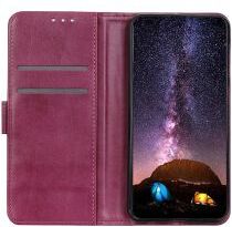 Geen Motorola Moto G9 Power Hoesje Wallet Book Case Rood