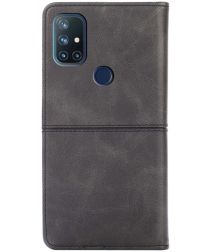 Geen OnePlus Nord N10 Hoesje Portemonnee Book Case Zwart