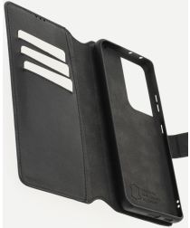 Minim 2-in-1 Samsung S21 Ultra Hoesje Book Case en Back Cover Zwart