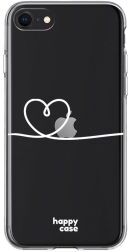 HappyCase Apple iPhone SE 2020 Hoesje Flexibel TPU Hartje Print