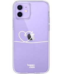 HappyCase iPhone 12 / 12 Pro Hoesje Flexibel TPU Hartje Print