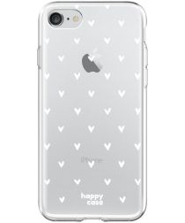 HappyCase Apple iPhone 8 Flexibel TPU Hoesje Hartjes Print