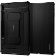 Spigen Rugged Armor Pro Samsung Galaxy Tab S7 Plus Hoes Zwart