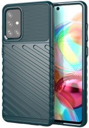 Geen Samsung Galaxy A72 Hoesje TPU Thunder Design Groen