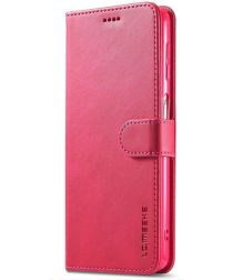 Geen LC.IMEEKE Samsung Galaxy A32 5G Hoesje Book Case Kunst Leer Roze