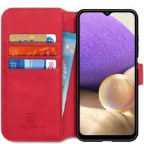 DG Ming Samsung Galaxy A32 5G Hoesje Retro Wallet Book Case Rood