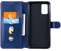 Geen Samsung Galaxy A02s Hoesje Portemonnee Retro Book Case Blauw