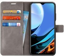 Geen Xiaomi Redmi 9T Hoesje Portemonnee Book Case Grijs