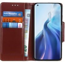 Geen Xiaomi Mi 11 Hoesje Wallet Book Case Kunstleer Bruin