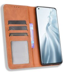 Geen Xiaomi Mi 11 Hoesje Vintage Portemonnee Book Case Bruin