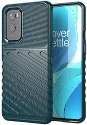 Geen OnePlus 9 Hoesje Twill Thunder Texture Back Cover Groen