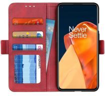 Geen OnePlus 9 Pro Hoesje Portemonnee Book Case met Stand Rood