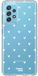 HappyCase Samsung Galaxy A52 / A52S Hoesje Flexibel TPU Hartjes Print