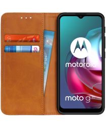Geen Motorola Moto G10/G20/G30 Hoesje Portemonnee Book Case Splitleer Brown