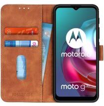 Khazneh Motorola Moto G10/G20/G30 Hoesje Portemonnee Kunstleer Book Case Bruin