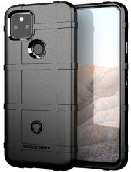 Geen Google Pixel 5a Hoesje Shock Proof Rugged Shield Zwart